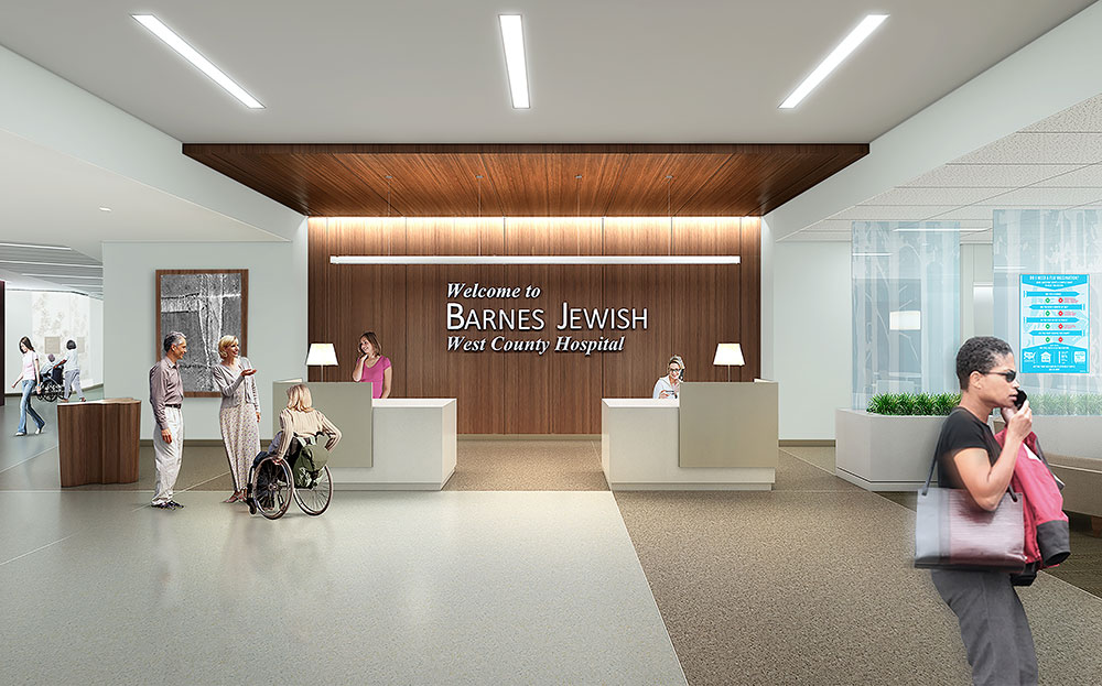 Interior Renderings Barnes Jewish West County Hospital