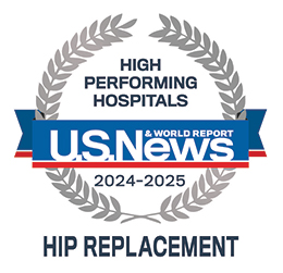 U.S. News & World Report High Performing Hospital Procedures and Conditions Hip Replacement Badge