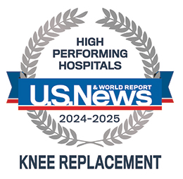 U.S. News & World Report High Performing Hospital Procedures and Conditions Knee Replacement Badge